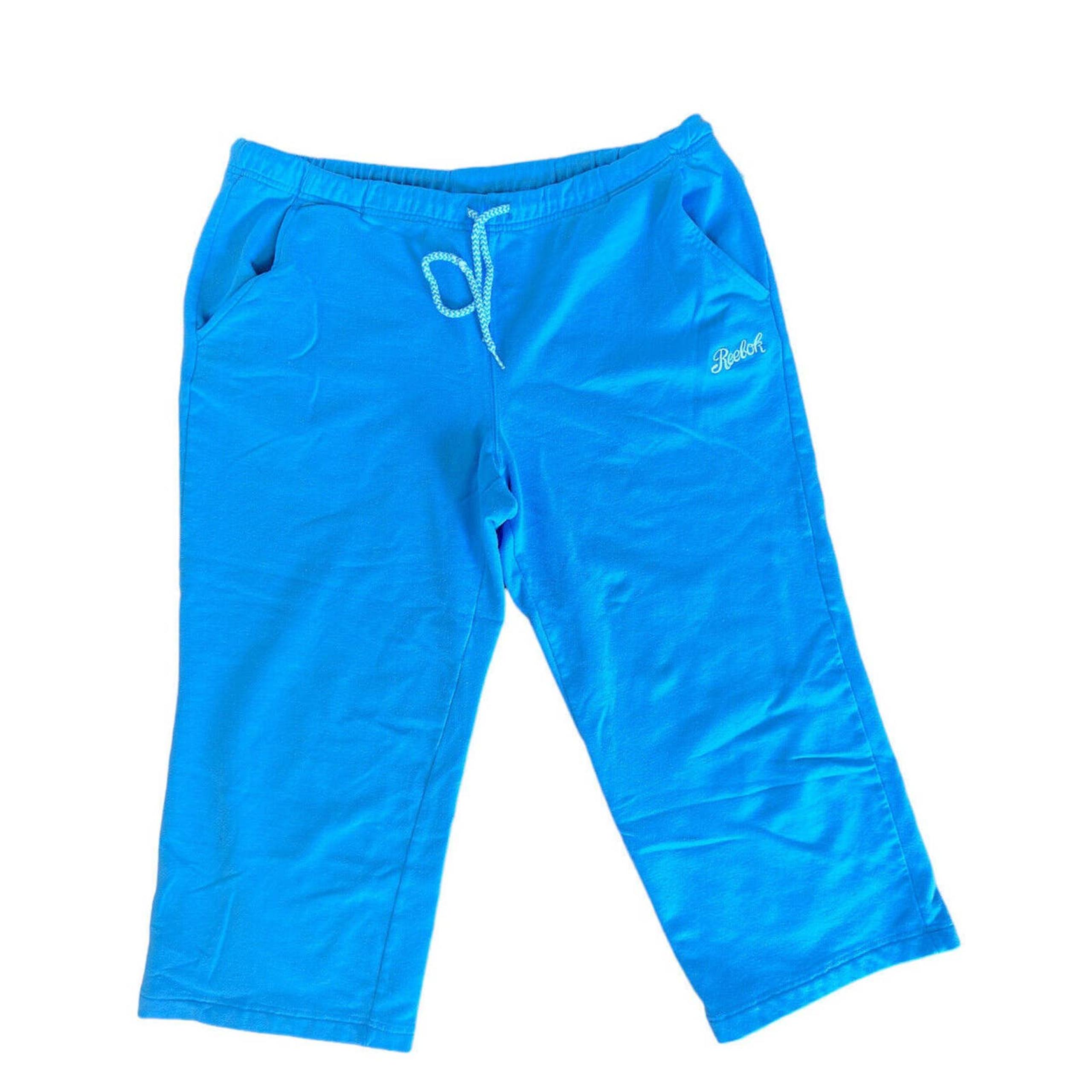 Vintage 90s Women’s Reebok Blue 3/4 Length Trousers Track Pants Large