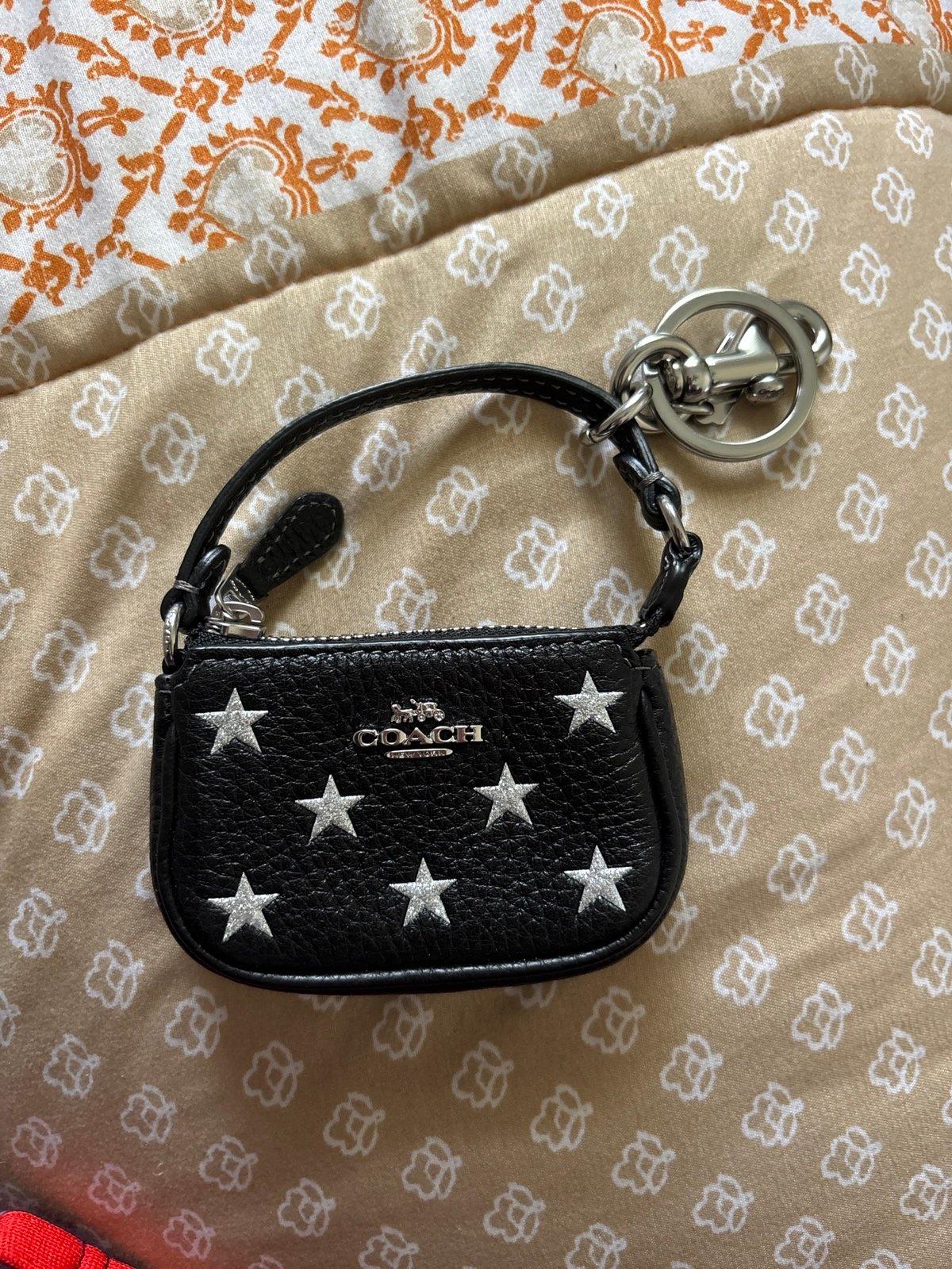 Coach star purse keychain