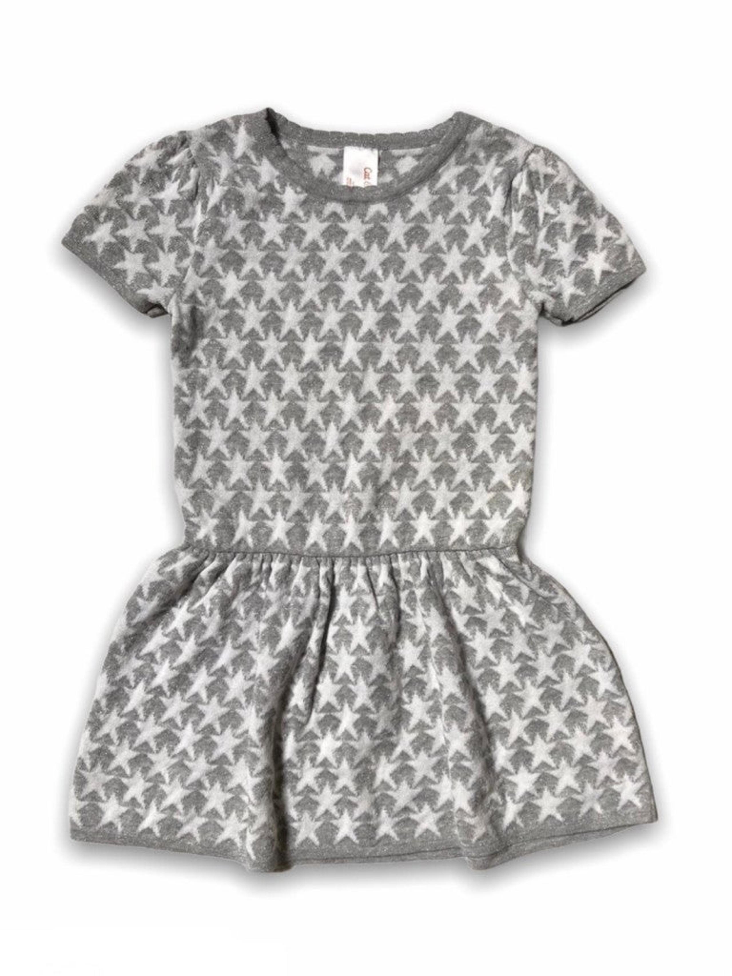 Cat & Jack Star Silver Sweater Dress 3T