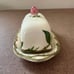 Butter Dish vintage Franciscan Desert Rose stick plate & lid rose finial