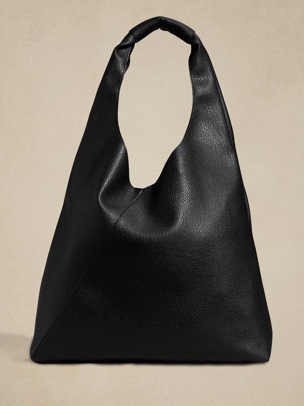 New with tags Banana Republic Vegan Leather Slouchy Tote in BLACK