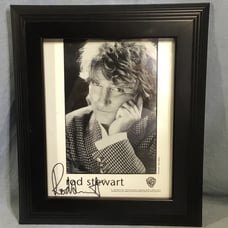 Rod Stewart Autographed Framed Classic British Rock Photograph
