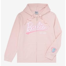 Barbie Script Zippered Hoodie I X-Small I Exclusive