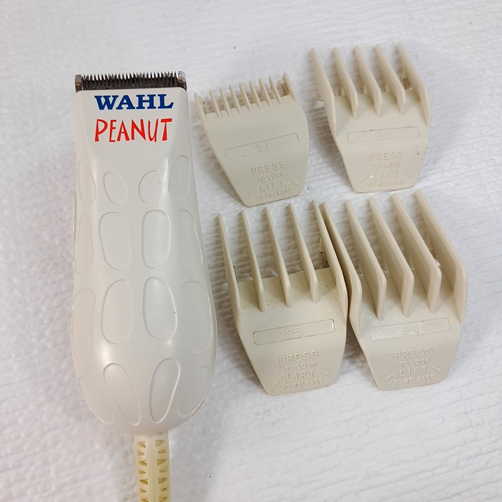 Wahl Professional White Peanut Hair & Beard Clipper Trimmer Model 8655 miniature