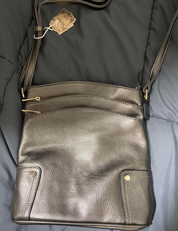 New Triple Zip Pocket Large Crossbody Bag