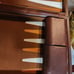 Vintage Backgammon Set by Milton Bradley Faux Leather Case.