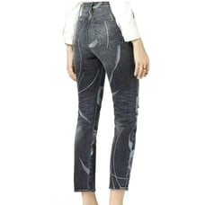 NWT Hudson Jeans Zoeey High Rise Straight Crop Floral Jeans Faded Black NWT 265