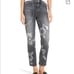NWT Hudson Jeans Zoeey High Rise Straight Crop Floral Jeans Faded Black NWT 265