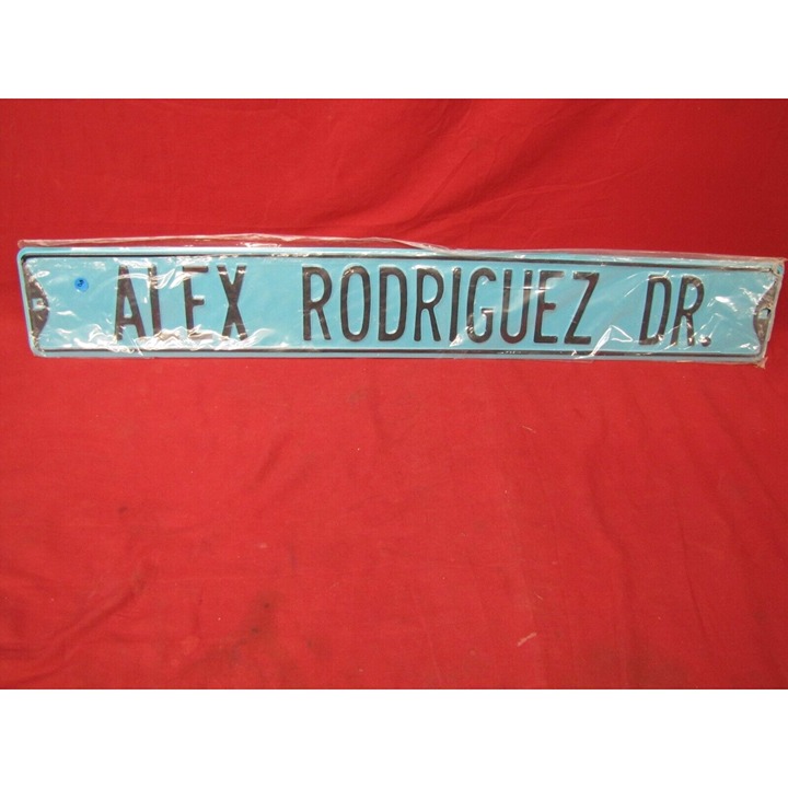 Vintage NOS Alex Rodriguez Seattle Mariners Embossed Metal Street Sign 42 Long!