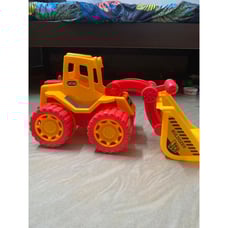 Vibrant Orange JCB Toy - Durable Plastic Construction for Hours of Fun