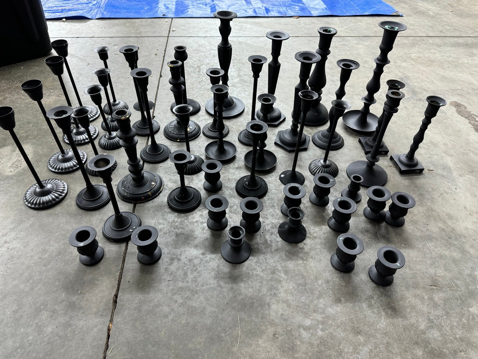 49 black candlesticks