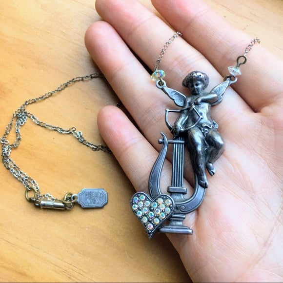 Vintage Pididdly Links Cupid Art Nouveau necklace