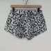 L'Agence Audrey Ryland High-Rise Cutoff Leopard Genoa Denim Shorts Size 25