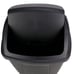 13 Gallon Trash Can, Plastic Swing Top Kitchen Garbage Trash Can, Black