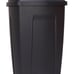 13 Gallon Trash Can, Plastic Swing Top Kitchen Garbage Trash Can, Black