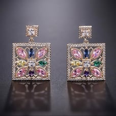 Swarovski Crystals The Nanyah Gorgeous Square Earrings