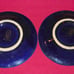HALBACH GESCHENKE COBALT BLUE & GOLD TEA OR CHOCOLATE DEMITASSE 7 PC SET GERMANY