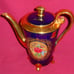 HALBACH GESCHENKE COBALT BLUE & GOLD TEA OR CHOCOLATE DEMITASSE 7 PC SET GERMANY