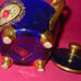 HALBACH GESCHENKE COBALT BLUE & GOLD TEA OR CHOCOLATE DEMITASSE 7 PC SET GERMANY