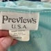 Vintage 80s Preview USA Aqua Satin Ruffle Robe M L
