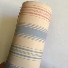 NEW Vintage Sears Neutral Colored Striped Wallpaper (33 ft x 20.5”)