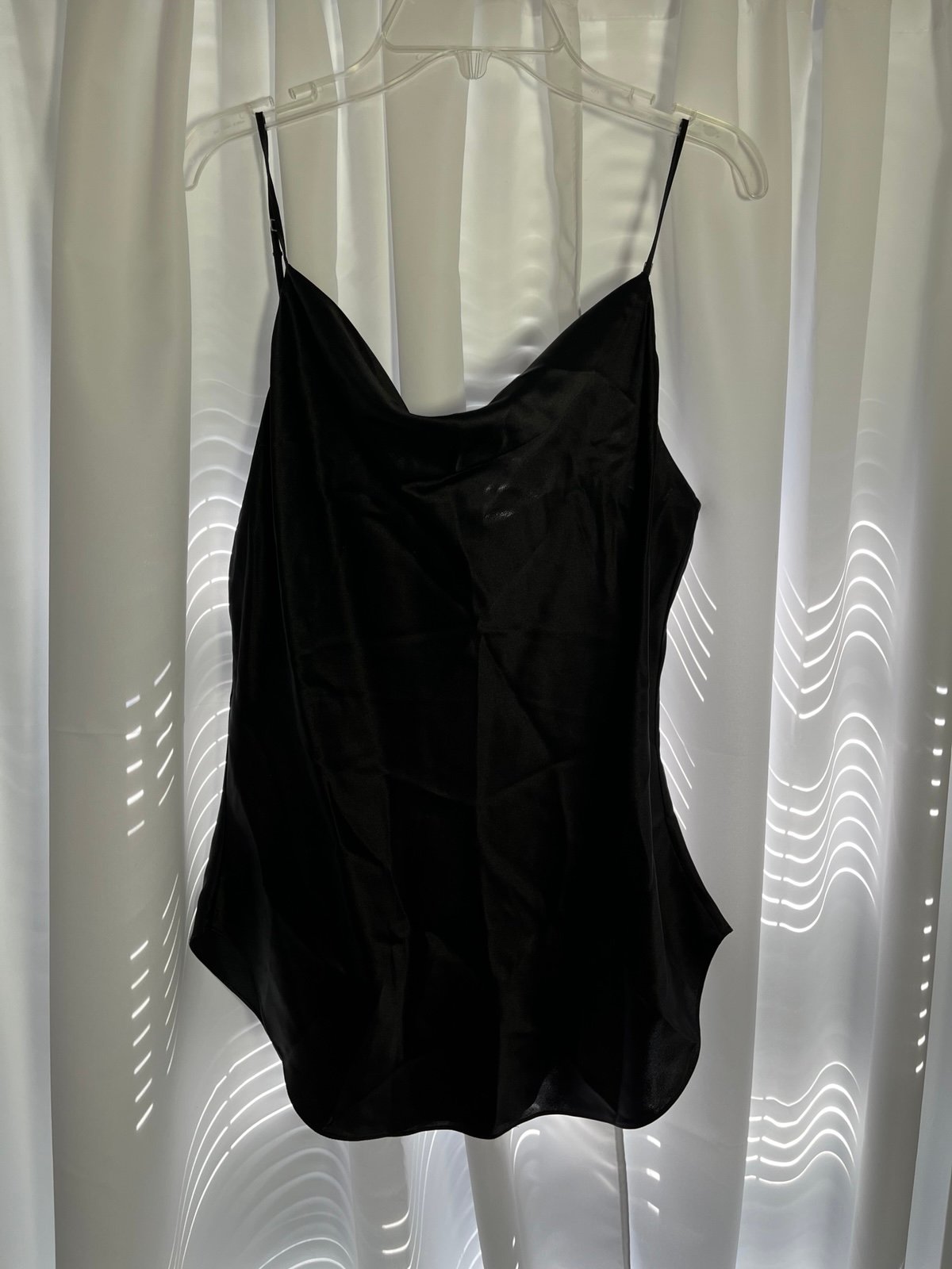 CINC A SEPT Black Silk Marta Cami Sz M
