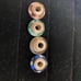 4 Pandora Sterling Silver & Glass Charm Lot