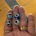 4 Pandora Sterling Silver & Glass Charm Lot