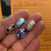 4 Pandora Sterling Silver & Glass Charm Lot