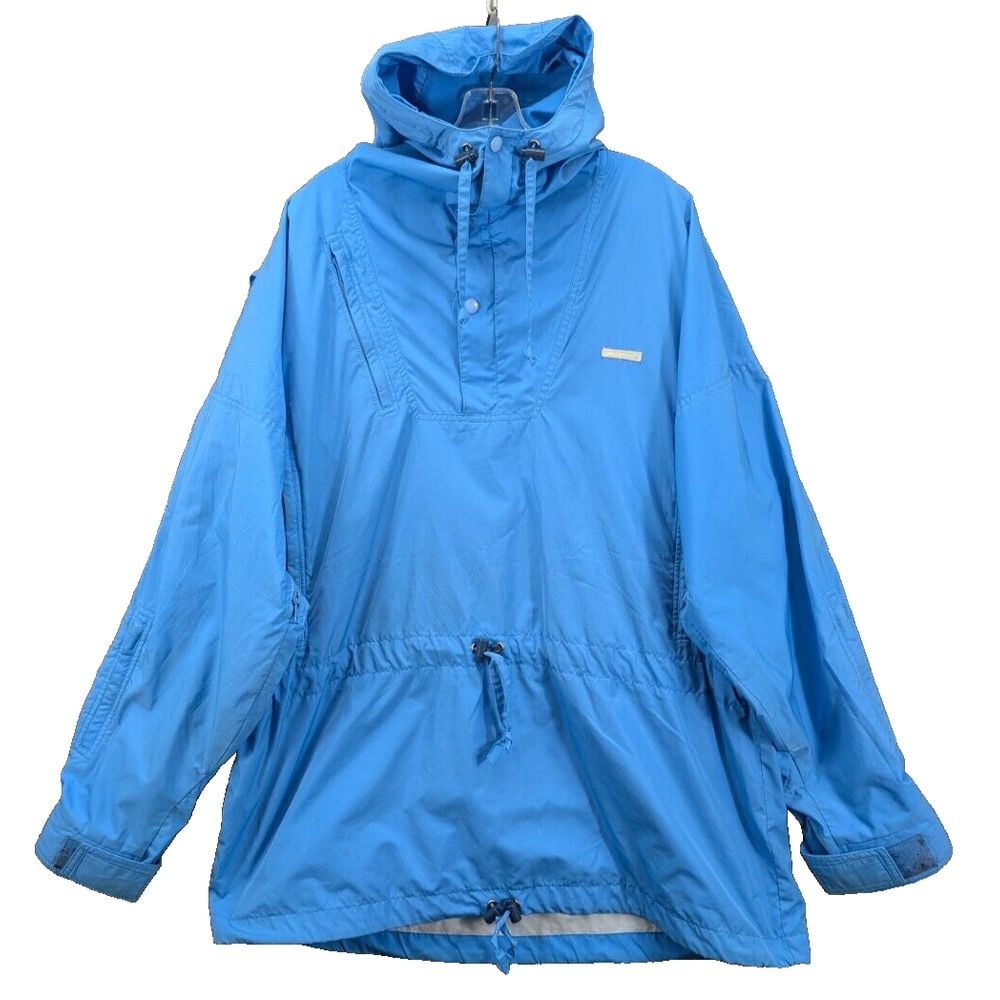 Robert John Super Microft Hooded Ski Jacket Vintage 90s Retro Blue Women XL (44)