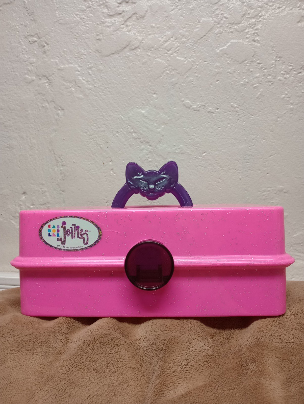 Caboodles Jellies Vtg 90s Cat Makeup Jewelry Pink Purple Box. 5335 USA Made Rare