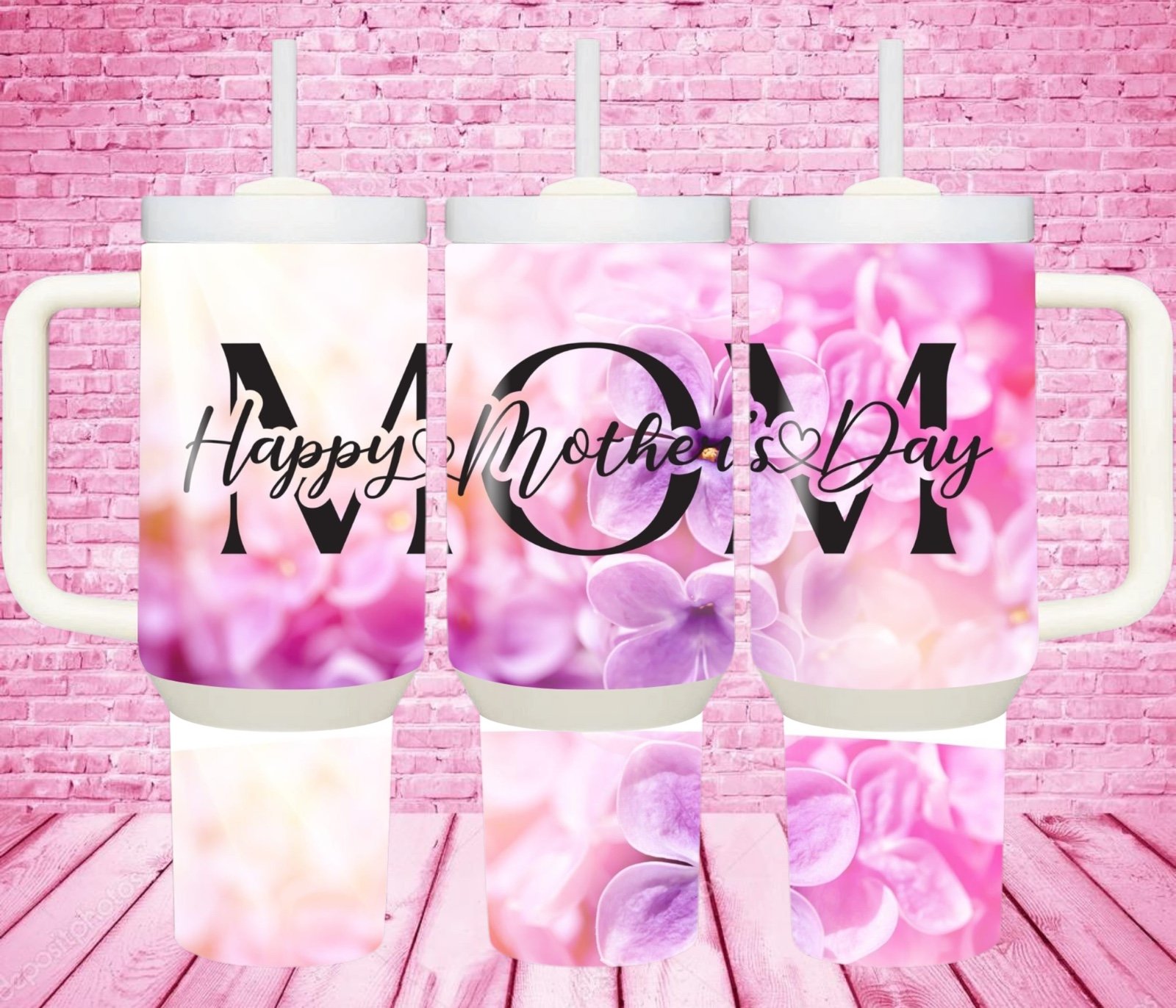 40 OZ TUMBLER WITH HANDLES MOTHERS DAY 2