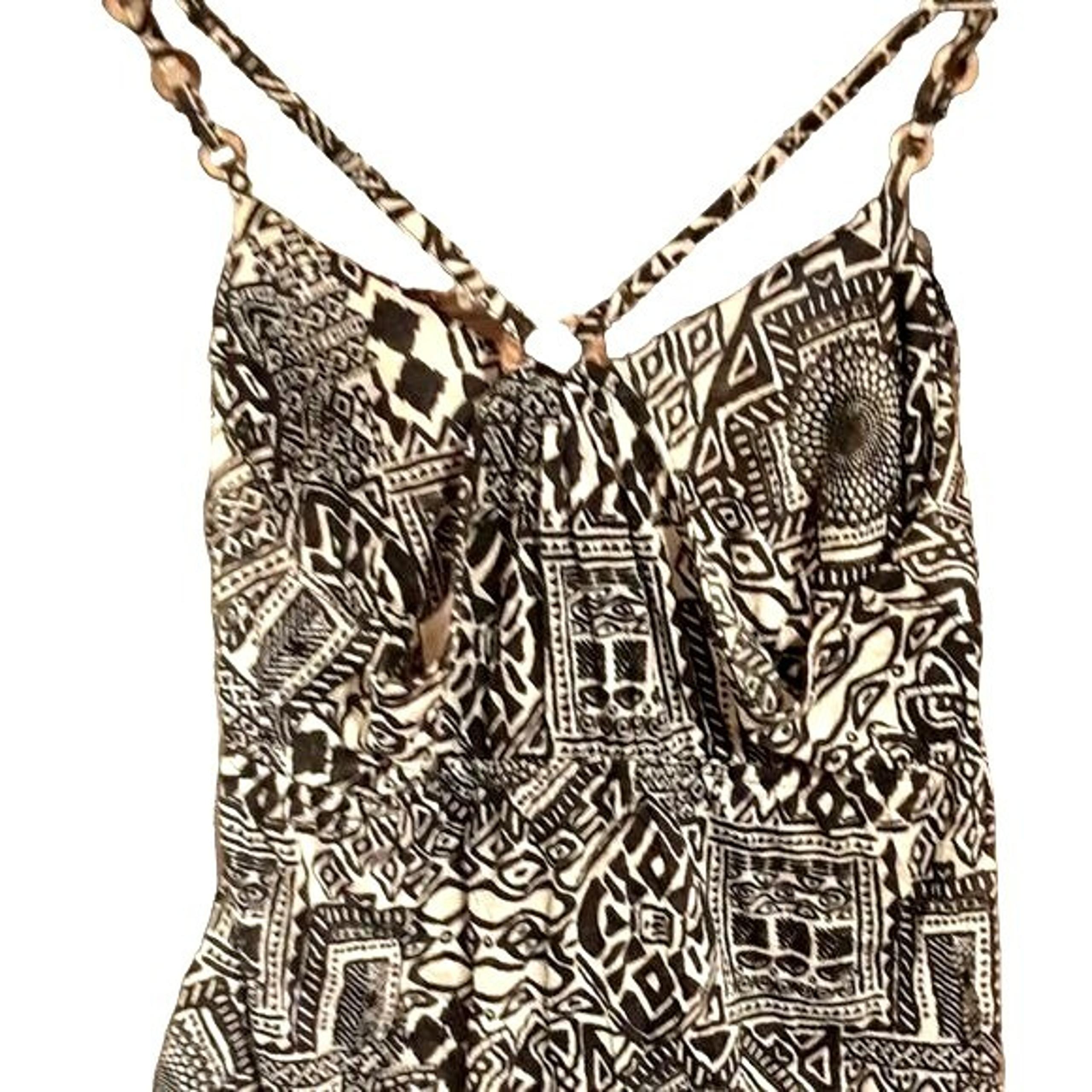 NWOT Tribal Print Racer Back Top Boho Shelf Bra