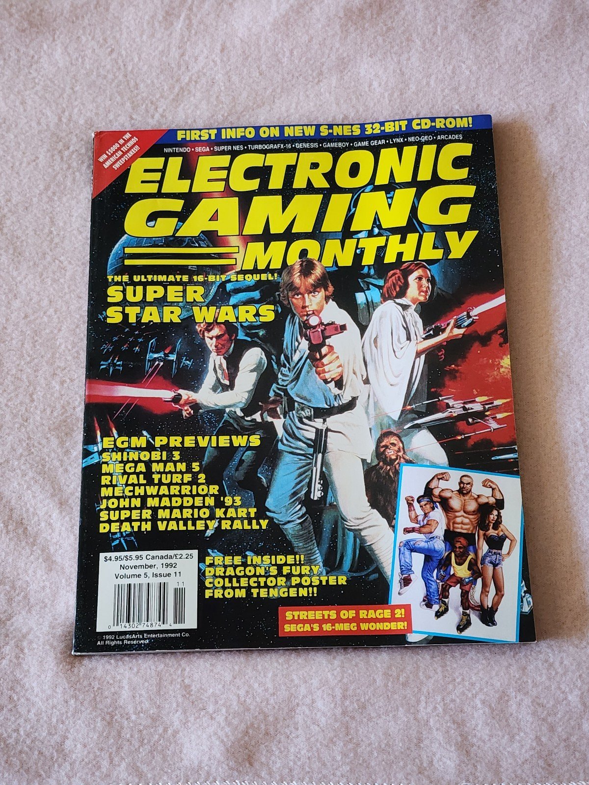 Electronic Gaming Monthly Magazine No. 40 November 1992 Exceptional Condition