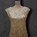 Laundry by Shelli Segal Women's Gold Sequin Shift Dress, Size 2