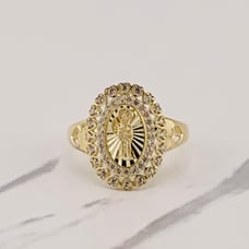 10k gold ring - holy death - Santa muerte Size 8.5