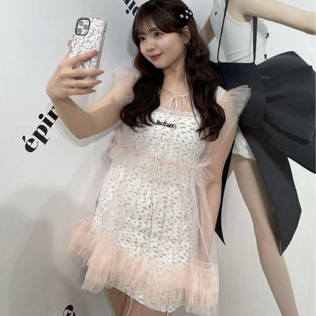 【2025秋冬新作】 All epine Tulle PINK Blouse Frill トップス