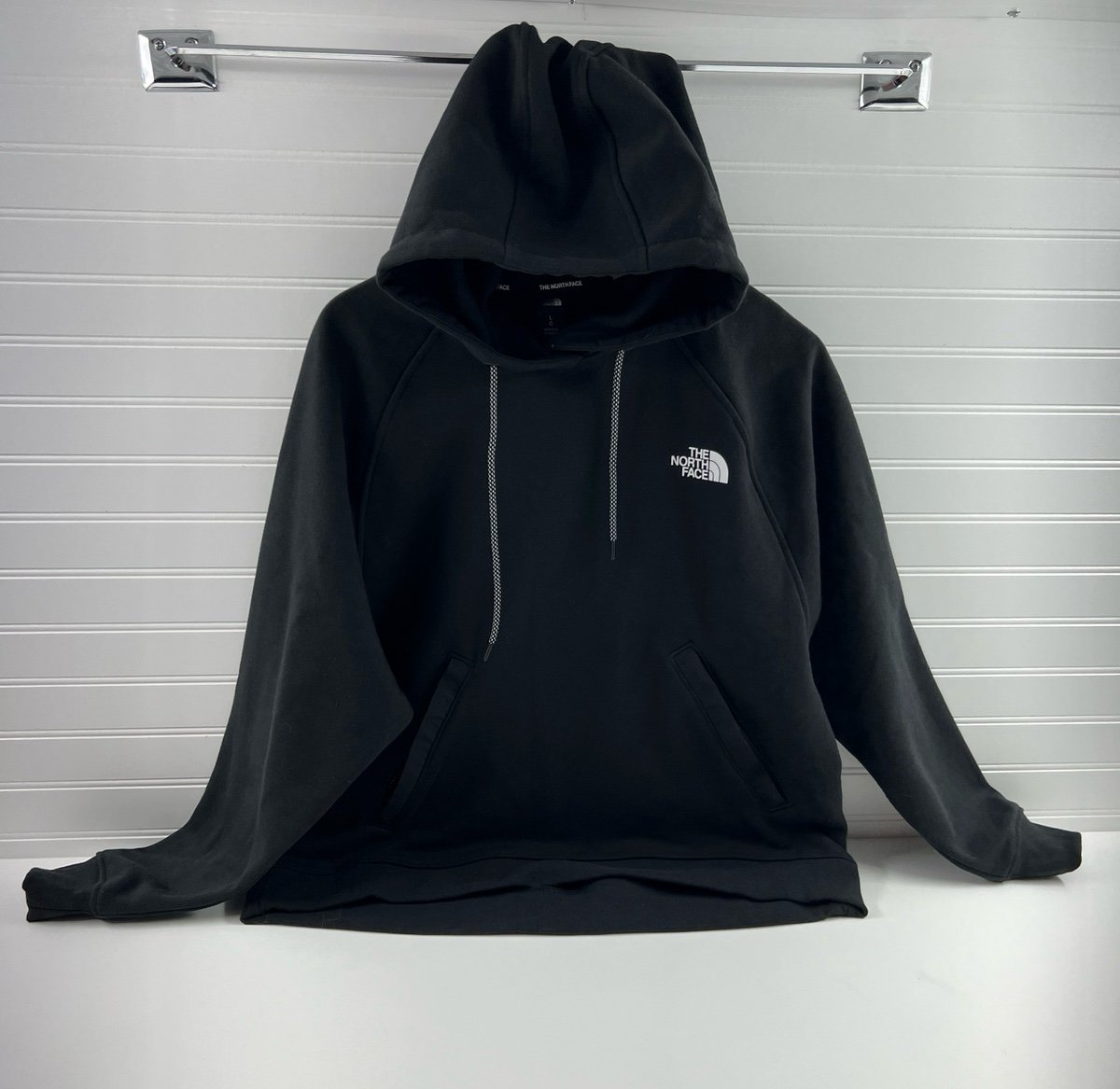 TNF Hoodie Semi crop Logo Black/White Size L