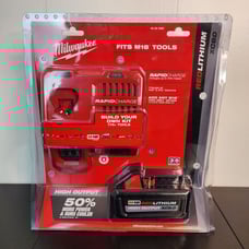 Milwaukee M18 Redlithium High Output Xc8.0 Starter Kit New Battery Charger