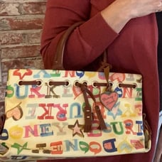 VINTAGE Y2K Dooney & Bourke Letter Satchel Handbag