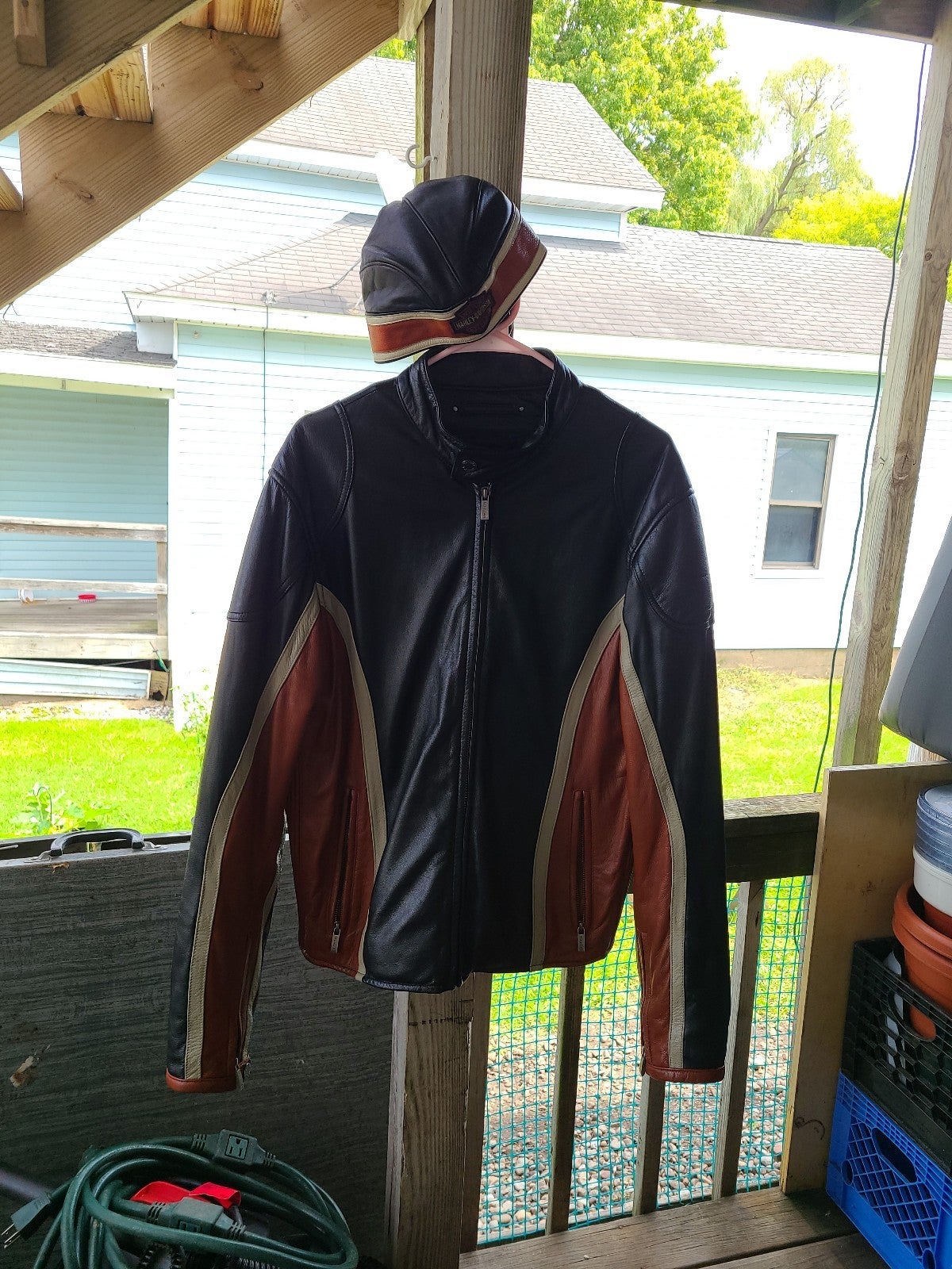 Harley-Davidson Leather Hat and Matching Jacket
