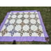 Vintage Handmade Quilt Pinwheels Unique Colorful Purple Cotton Blends Nice!
