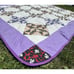 Vintage Handmade Quilt Pinwheels Unique Colorful Purple Cotton Blends Nice!