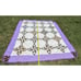 Vintage Handmade Quilt Pinwheels Unique Colorful Purple Cotton Blends Nice!