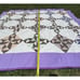 Vintage Handmade Quilt Pinwheels Unique Colorful Purple Cotton Blends Nice!