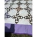 Vintage Handmade Quilt Pinwheels Unique Colorful Purple Cotton Blends Nice!