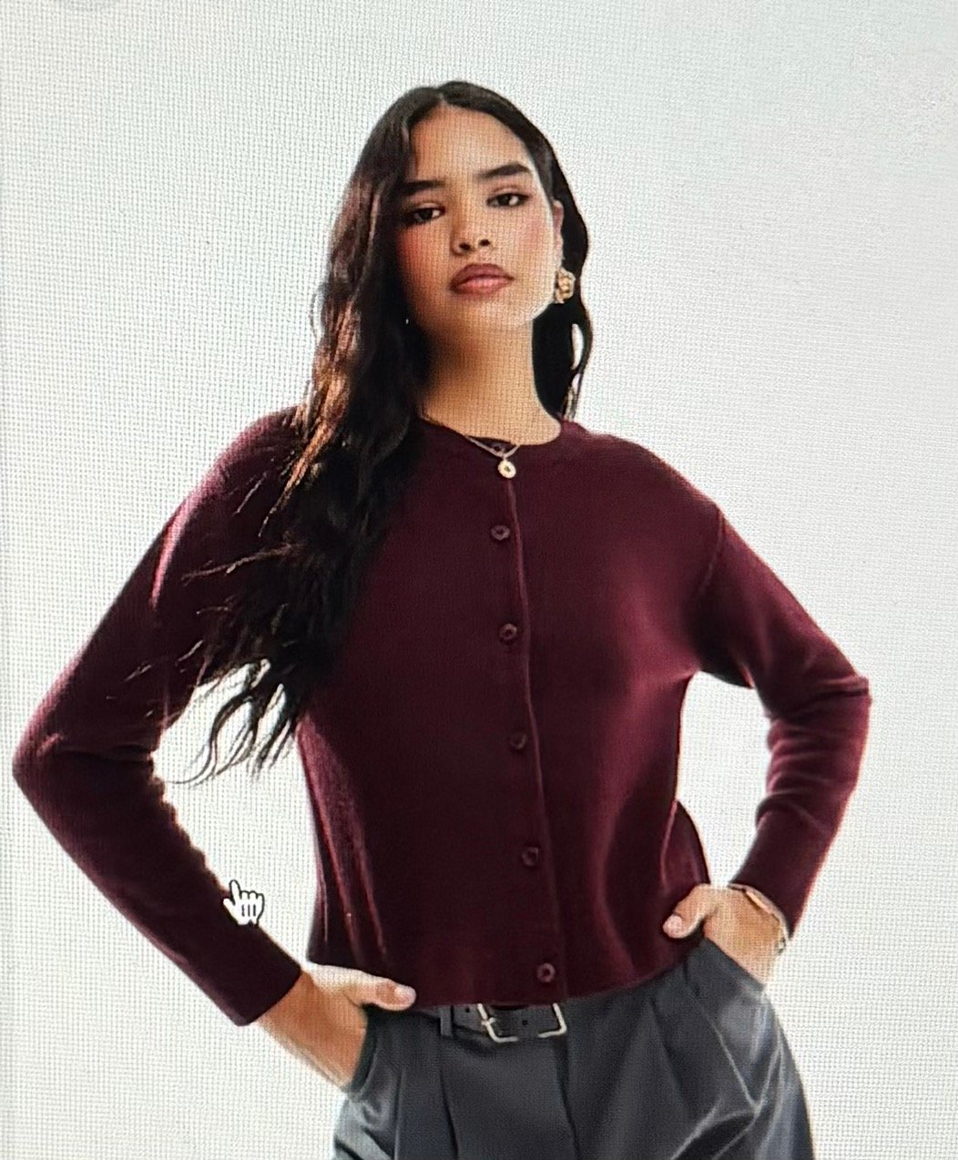 & Other Stories Wool Blend Burgundy Cardigan - XS - N(Without Tags)