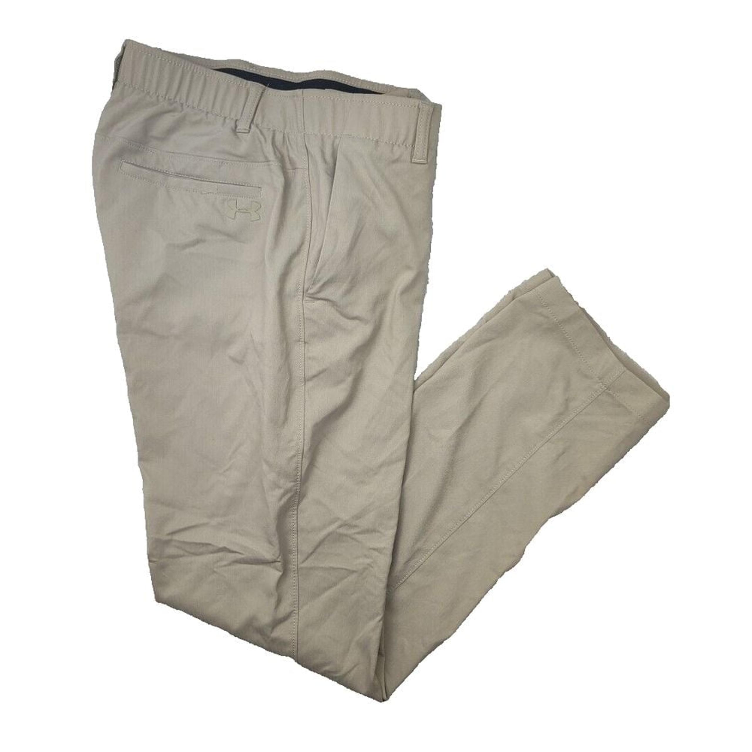 Under Armour Pants Mens 34x32 Brown Golf Showdown Tapered Performance 1309546
