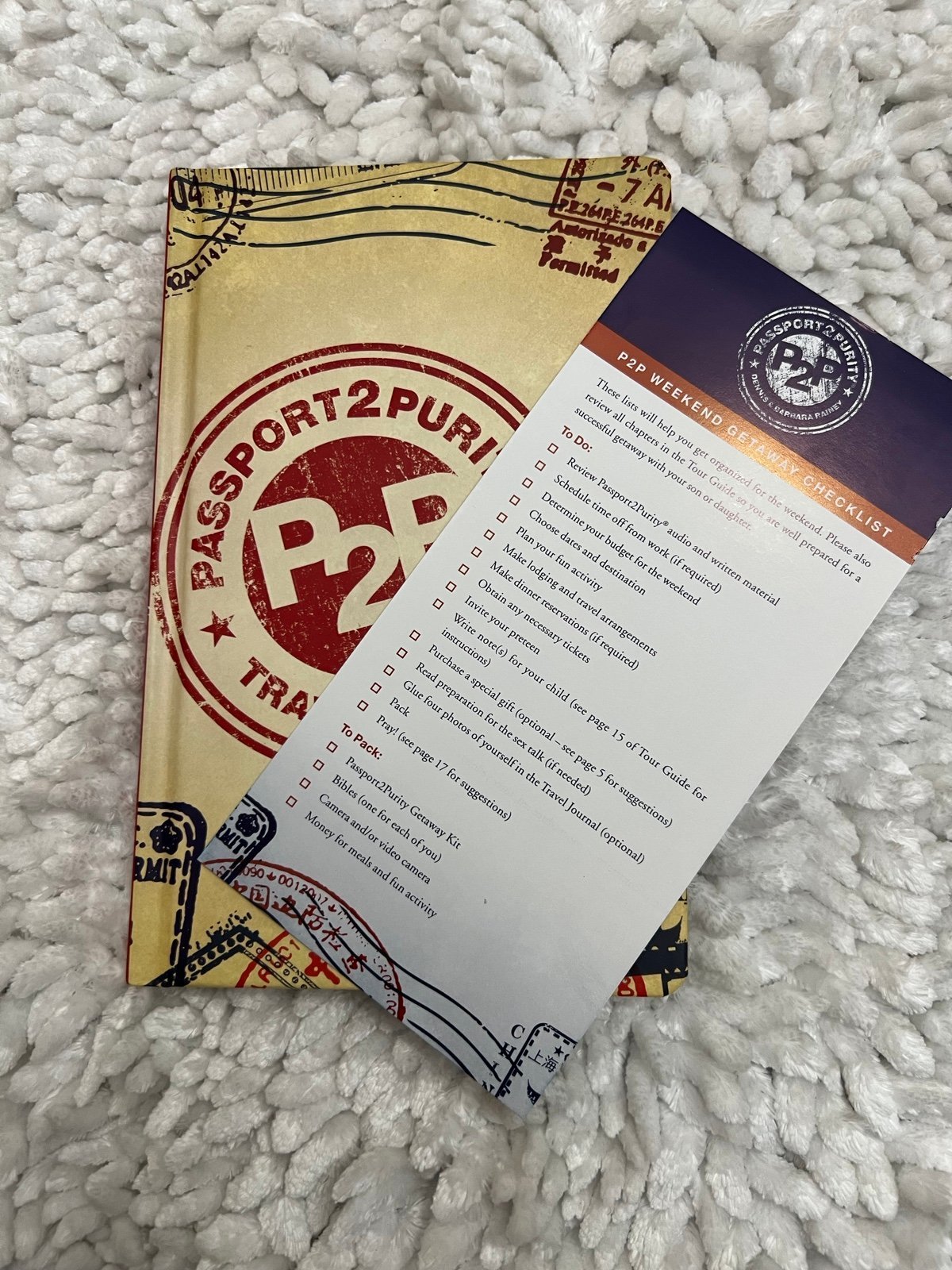 Passport to Purity Travel Journal (HC) and Weekend Checklist - Never Used