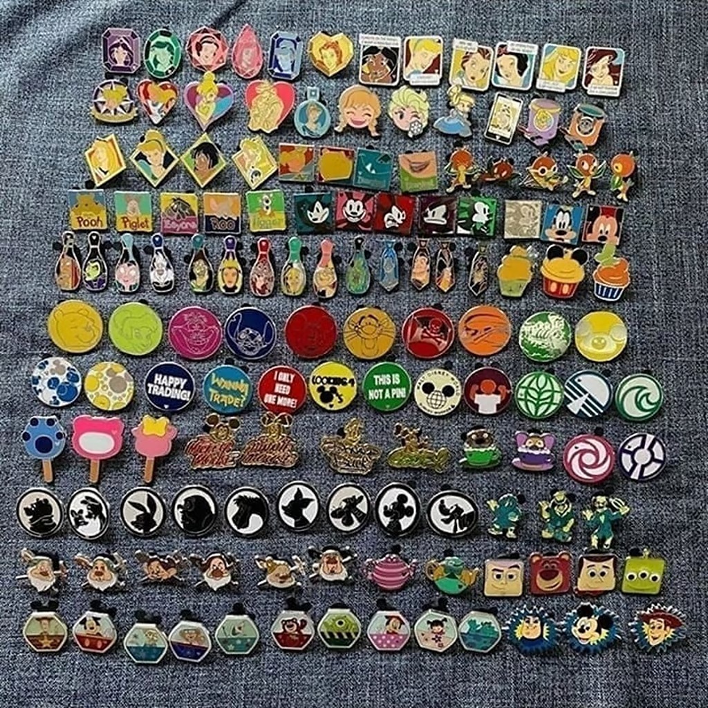 Disney Pin Bundle – 50 Authentic, Tradable, No Duplicate Pins